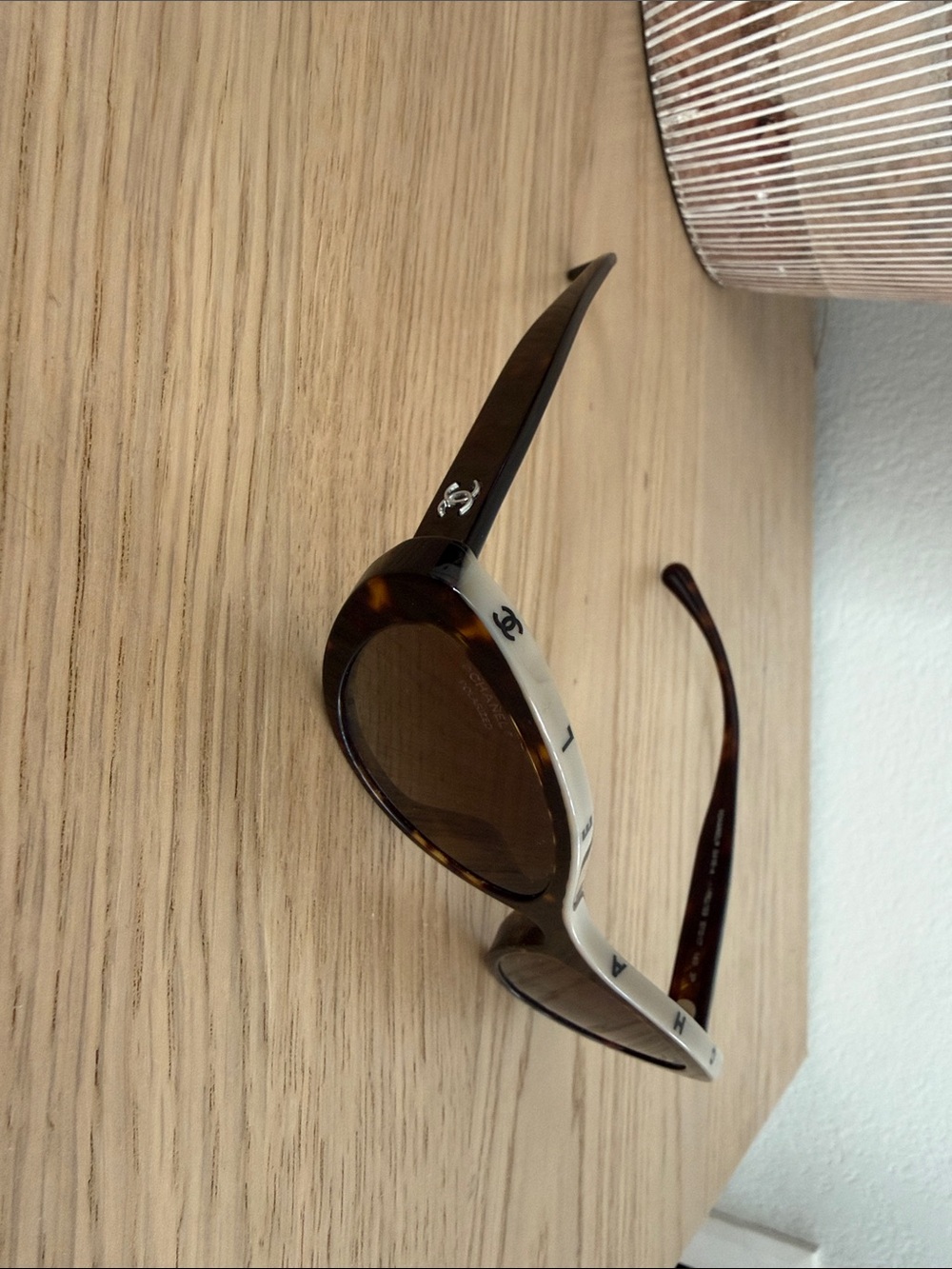 CHANEL Tortoiseshell and beige Cat-Eye Sunglasses 5416 A